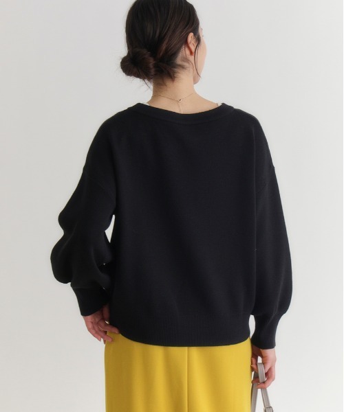 Right-on(ライトオン)の「HONEYSUCKLE ROSE(ハニーサックルローズ)【レディース】もちもちオフショルダーセーター(ニット/セーター・レディース・ブルー/オフホワイト/ブラック・L/M/S)」の14枚目の写真