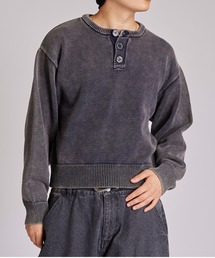 WHO'S WHO gallery | 【KOOKY'N】ピグメント加工ヘンリーネックニット(ニット/セーター)