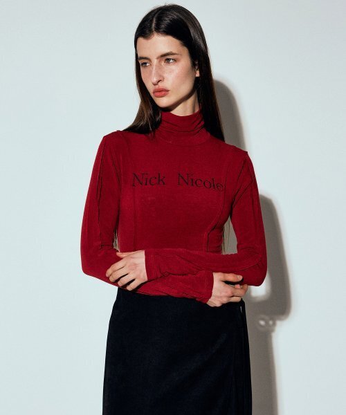 NICK&NICOLE(ニックアンドニコール)の「NICOLE PINTUCK LINE TURTLENECK TOP_RED(Tシャツ/カットソー・レディース・その他・FREE)」の1枚目の写真