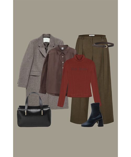 NICK&NICOLE(ニックアンドニコール)の「NICOLE PINTUCK LINE TURTLENECK TOP_RED(Tシャツ/カットソー・レディース・その他・FREE)」の4枚目の写真