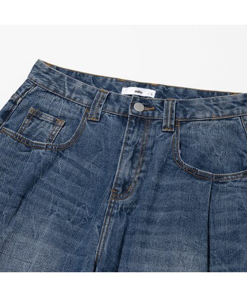 Millo Archive（ミロ アーカイブ）の「デニムバミューダパンツ [ミッドブルー]（その他パンツ・レディース・その他・X-LARGE/SMALL/MEDIUM/LARGE）」の4枚目の写真