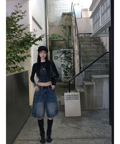 Millo Archive（ミロ アーカイブ）の「デニムバミューダパンツ [ミッドブルー]（その他パンツ・レディース・その他・X-LARGE/SMALL/MEDIUM/LARGE）」の15枚目の写真