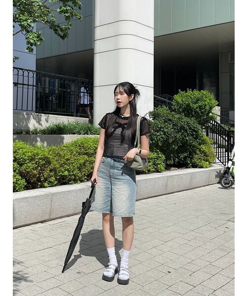 Millo Archive（ミロ アーカイブ）の「デニムバミューダパンツ [ミッドブルー]（その他パンツ・レディース・その他・X-LARGE/SMALL/MEDIUM/LARGE）」の17枚目の写真