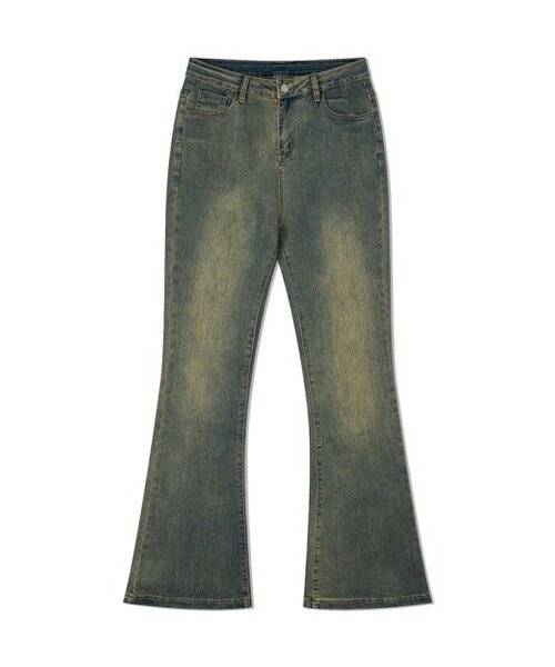 MOAA(モア)の「ウォッシュドデニムブーツカット (JEAN BLUE)(デニムパンツ・レディース・その他・SMALL/MEDIUM)」の2枚目の写真