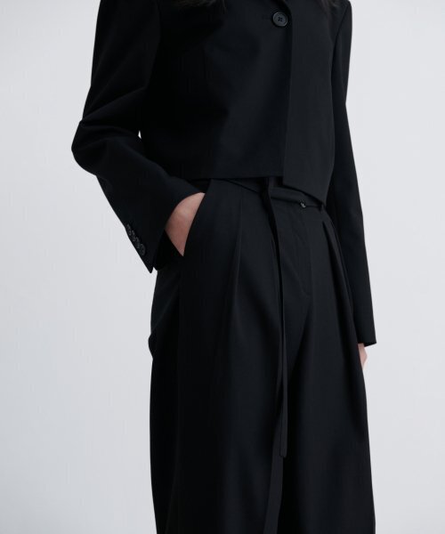 MUSINSA STANDARD WOMAN（ムシンサスタンダードウーマン）の「ウィメンズリバースツータックワイドベルトスラックス[ブラック]（スラックス・レディース・その他・31）」の16枚目の写真