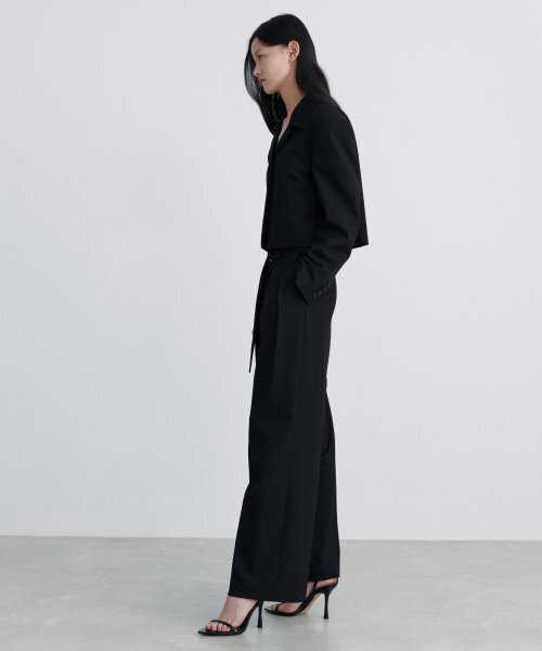 MUSINSA STANDARD WOMAN（ムシンサスタンダードウーマン）の「ウィメンズリバースツータックワイドベルトスラックス[ブラック]（スラックス・レディース・その他・31）」の14枚目の写真