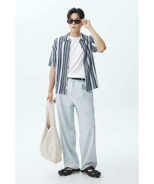 MUSINSA STANDARD（ムシンサスタンダード）の「リネンライクセミバルーンデニムパンツ[ブリーチ]（デニムパンツ・メンズ・その他・33/26/27/28/29/38/36/34/32/30/31）」の10枚目の写真