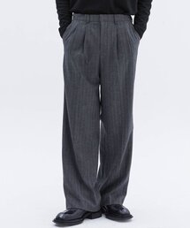 FWコンフォートヘリンボーンスラックス_ブラック