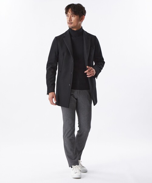 EPOCA UOMO(エポカウォモ)の「ミドルウールチェスターコート(チェスターコート・メンズ・ライトグレー/チャコールグレー・46/48)」の10枚目の写真