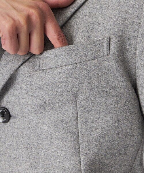 EPOCA UOMO(エポカウォモ)の「ミドルウールチェスターコート(チェスターコート・メンズ・ライトグレー/チャコールグレー・46/48)」の6枚目の写真