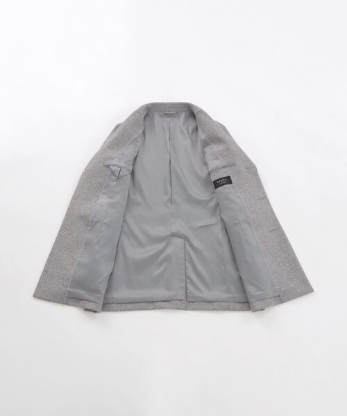 EPOCA UOMO(エポカウォモ)の「ミドルウールチェスターコート(チェスターコート・メンズ・ライトグレー/チャコールグレー・46/48)」の12枚目の写真