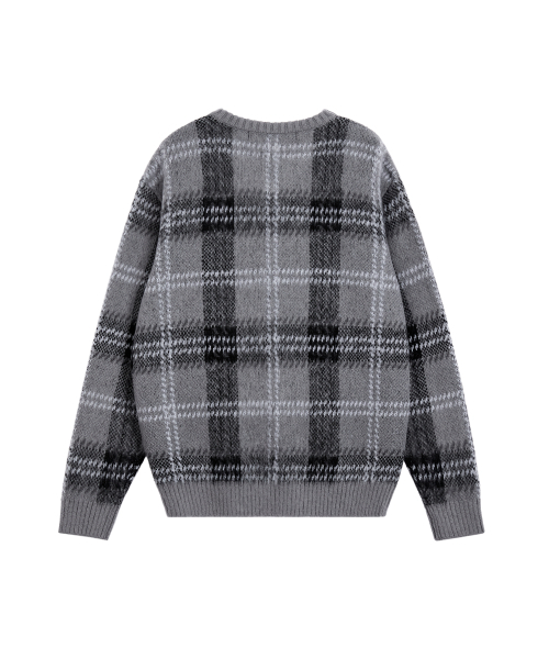 Rest&Recreation（レストアンドレクリエーション）の「CHECK PATTERN HAIRY SWEATER - GREY（ニット/セーター・レディース・その他・LARGE/SMALL）」の5枚目の写真