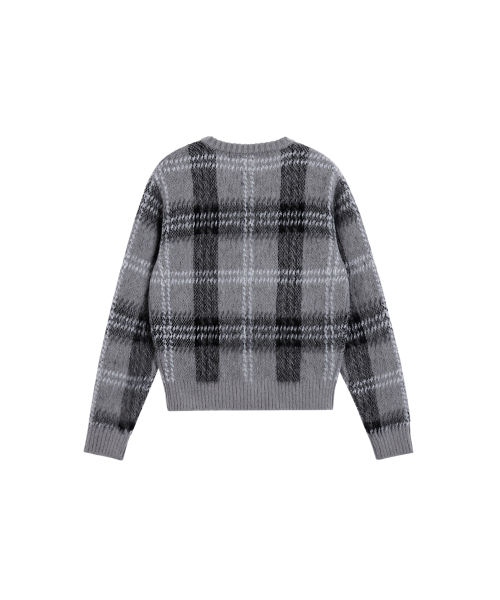 Rest&Recreation（レストアンドレクリエーション）の「CHECK PATTERN HAIRY SWEATER - GREY（ニット/セーター・レディース・その他・LARGE/SMALL）」の7枚目の写真