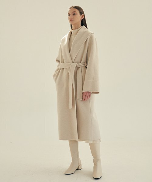 LINGSEOUL(リングソウル)の「fox blended handmade shawlcollar coat-cream(チェスターコート・レディース・その他・FREE)」の3枚目の写真