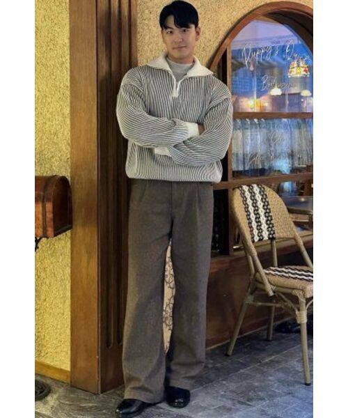NODU（ノードユー）の「フライ ハーフジップニット [カーキ]（ニット/セーター・レディース・その他・MEDIUM/LARGE）」の5枚目の写真