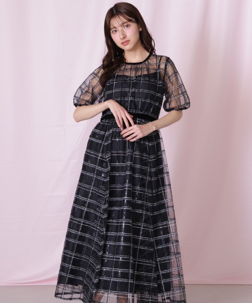 SENEEベロアリボンワンピース S ブラック SENEE（セニー）の「velour ribbon one-piece（ベロアリボンワンピース