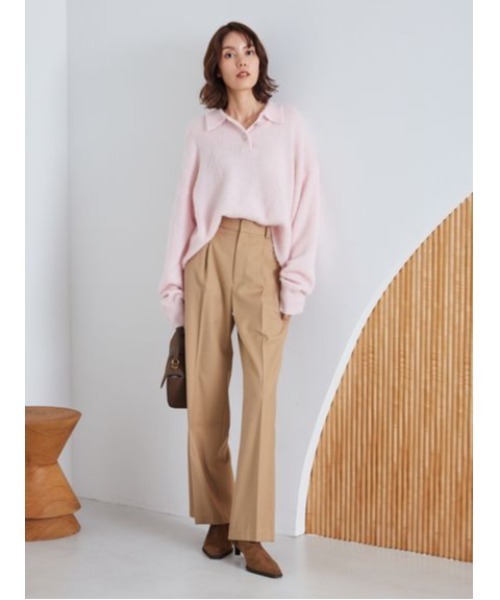 Mila Owen（ミラオーウェン）の「センタープレスパンツ（その他パンツ・レディース・グレー/キャメル/ブラック・00/0/1）」の4枚目の写真