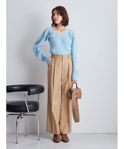 Mila Owen（ミラオーウェン）の「センタープレスパンツ（その他パンツ・レディース・グレー/キャメル/ブラック・00/0/1）」の19枚目の写真