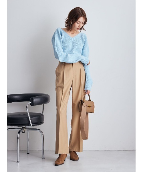 Mila Owen（ミラオーウェン）の「センタープレスパンツ（その他パンツ・レディース・グレー/キャメル/ブラック・00/0/1）」の20枚目の写真