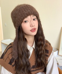 lulufa（ルルファ）の「2WAYイヤーニットキャップ ニット帽 /パイロット 韓国 ビーニー 冬（ニットキャップ/ビーニー）」