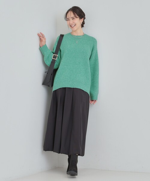 SHOO・LA・RUE（シューラルー）の「【洗濯機可】選べる８色で色違いも欲しくなる ふんわりゆるニット（ニット/セーター・レディース・ライトパープル/グリーン/オフホワイト/ピンク系/オレンジ/イエロー/ライトグレー/ライトブルー・01/03/04/02）」の19枚目の写真