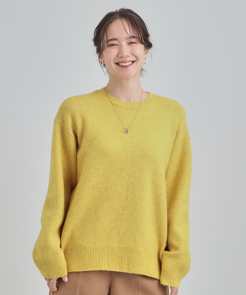 洗濯機可】選べる8色で色違いも欲しくなる ふんわりゆるニット