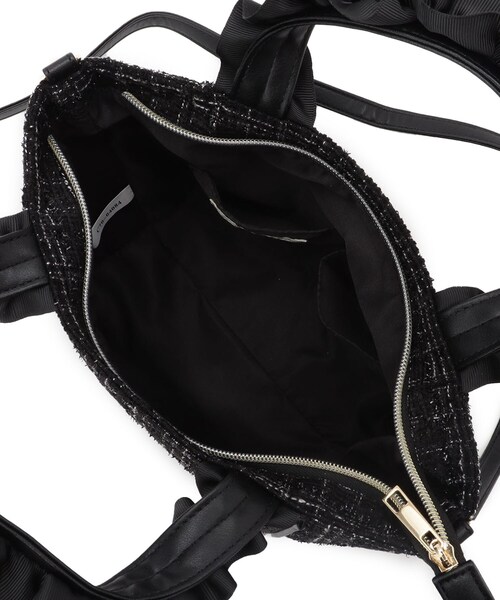 SHOO・LA・RUE（シューラルー）の「フリルハンドルツイードトートバッグ（トートバッグ・レディース・ネイビー/オフホワイト/ブラック・00）」の17枚目の写真