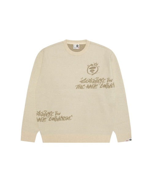 AAPE BY A BATHING APE（エーエイプバイアベイシングエイプ）の「AAPE BASIC KNIT（ニット/セーター・メンズ・アイボリー/ブラック/グリーン・SMALL/MEDIUM/LARGE/X-LARGE）」の2枚目の写真