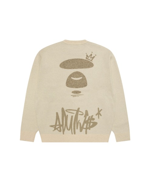 AAPE BY A BATHING APE（エーエイプバイアベイシングエイプ）の「AAPE BASIC KNIT（ニット/セーター・メンズ・アイボリー/ブラック/グリーン・SMALL/MEDIUM/LARGE/X-LARGE）」の4枚目の写真