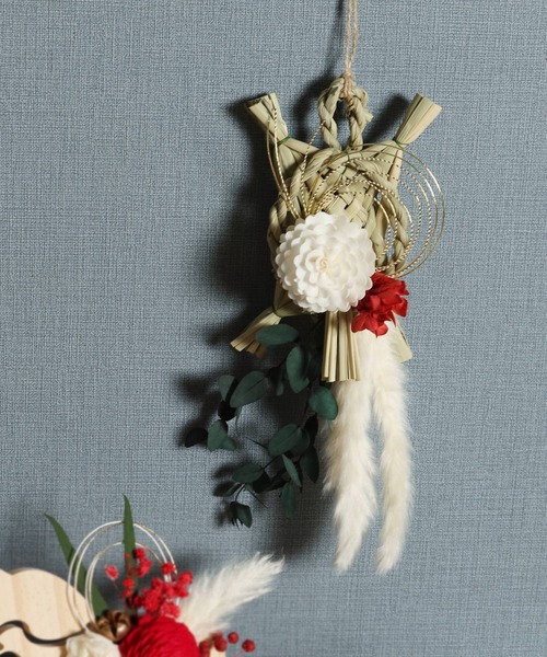 セール】ドライフラワーしめ縄（インテリア雑貨）｜studio CLIP