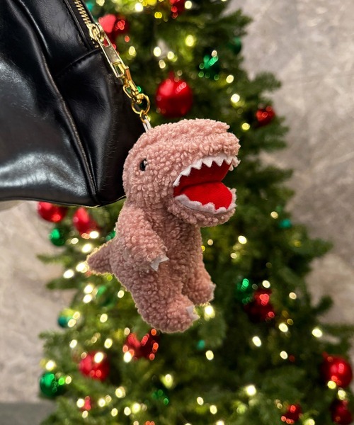 DOUBLE NAME（ダブルネーム）の「【m:rex】もこもこ恐竜ぬいぐるみキーホルダー（キーホルダー・レディース・ピンク/グリーン・FREE）」の12枚目の写真