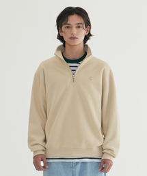 スモール C ロゴ コーデュロイ ハーフジップ Butter