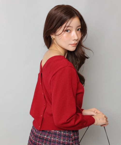 ♡新品♡Apuweiser-riche♡前後2wayハート釦ニット Apuweiser-riche（アプワイザーリッシェ）の「ハート釦2WAYゆる