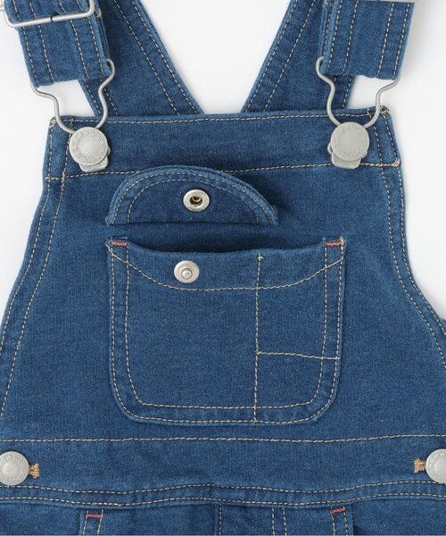 sense of wonder（センスオブワンダー）の「ニットデニムサロペット（サロペット/オーバーオール・キッズ・ネイビー・110-120cm/100-110cm）」の5枚目の写真