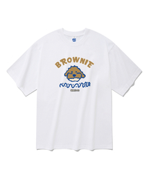 20番手ブラウニーハーフ袖Tシャツホワイト