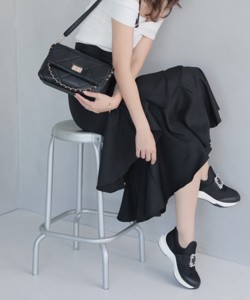 VIVIAN(ヴィヴィアン)の「キルティングフラップ2WAYバッグ(ショルダーバッグ・レディース・ブラック/アイボリー/グレー系その他7/ブラウン/ピンク/ホワイト・フリー)」の18枚目の写真