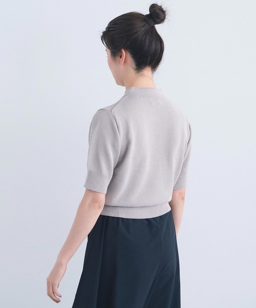 I am I in fact...(アイアムアイインファクト)の「COTTON NYLON 華釦プルオーバー(ニット/セーター・レディース・グリーン/ブラック/グレー・FREE)」の11枚目の写真