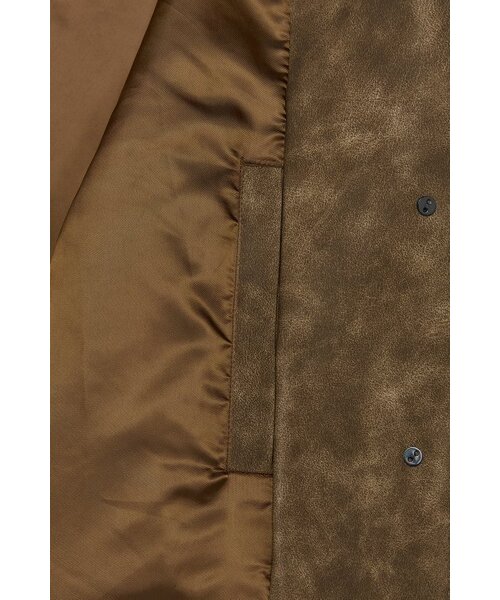 CURRENT（カレント）の「VEGAN LEATHER HALF COAT [BROWN]（ライダースジャケット・レディース・その他・FREE）」の8枚目の写真