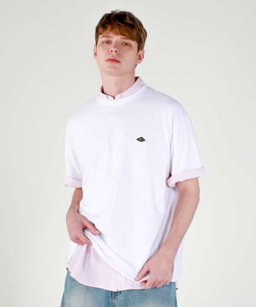 ESN（イーエスエヌ）の「エンスコンス ポイントワッペン オーバーサイズTシャツ ホワイト（Tシャツ/カットソー・メンズ・その他・LARGE/MEDIUM）」の4枚目の写真