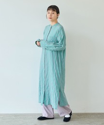 yuni | キュプラポリエステルコットン stripe シャツワンピース(シャツワンピース)