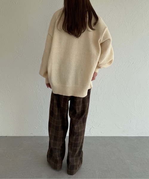 kutir（クティール）の「パッチワークロゴニット（ニット/セーター・レディース・アイボリー/グレー/ネイビー/ブラウン/レッド・FREE）」の11枚目の写真