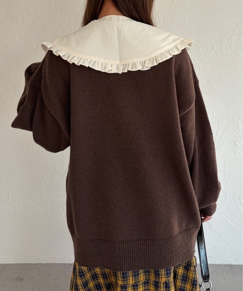 kutir（クティール）の「パッチワークロゴニット（ニット/セーター・レディース・アイボリー/グレー/ネイビー/ブラウン/レッド・FREE）」の20枚目の写真