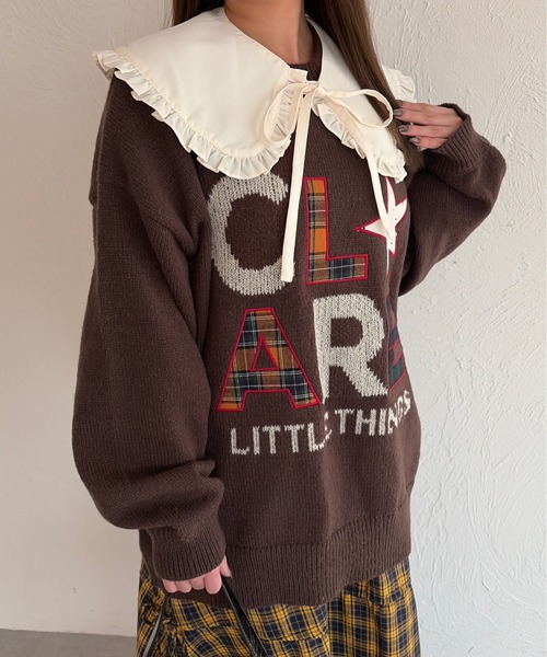 kutir（クティール）の「パッチワークロゴニット（ニット/セーター・レディース・アイボリー/グレー/ネイビー/ブラウン/レッド・FREE）」の19枚目の写真