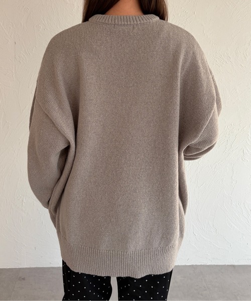 kutir（クティール）の「パッチワークロゴニット（ニット/セーター・レディース・アイボリー/グレー/ネイビー/ブラウン/レッド・FREE）」の15枚目の写真