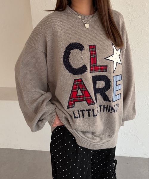 kutir（クティール）の「パッチワークロゴニット（ニット/セーター・レディース・アイボリー/グレー/ネイビー/ブラウン/レッド・FREE）」の14枚目の写真