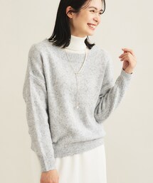 【大人ラメ】パフスリーブ ヘアリーニット