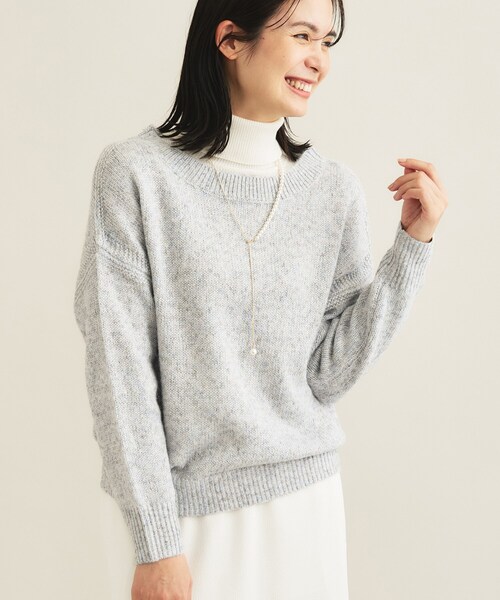 INDIVI(インディヴィ)の「◆【大人ラメ】パフスリーブ ヘアリーニット(ニット/セーター・レディース・サックスブルー系3/ベージュ系その他7/ワイン系5・38/13)」の2枚目の写真