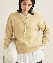 INDIVI | ◆【大人ラメ】パフスリーブ ヘアリーニット(ニット/セーター)