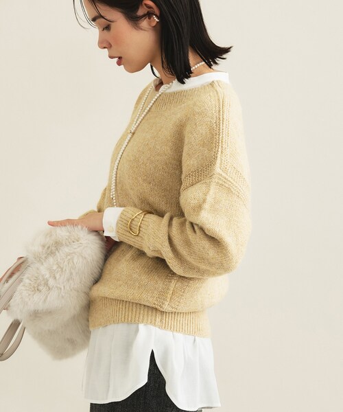INDIVI(インディヴィ)の「【大人ラメ】パフスリーブ ヘアリーニット(ニット/セーター・レディース・サックスブルー系3/ベージュ系その他7/ワイン系5・38/13/05/15 )」の5枚目の写真