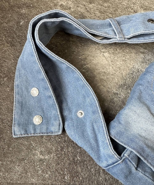 SNOOPY×OLD BETTY'S（スヌーピーカケルオールドベティーズ）の「SNP Remade Denim 2Way Pouch（ボディバッグ/ウエストポーチ・レディース・ブルー・FREE）」の8枚目の写真